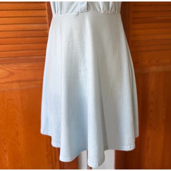 Killstar Gothic Lolita Punk Alice Light Blue Every Mourning Dress L - Picture 3 of 6